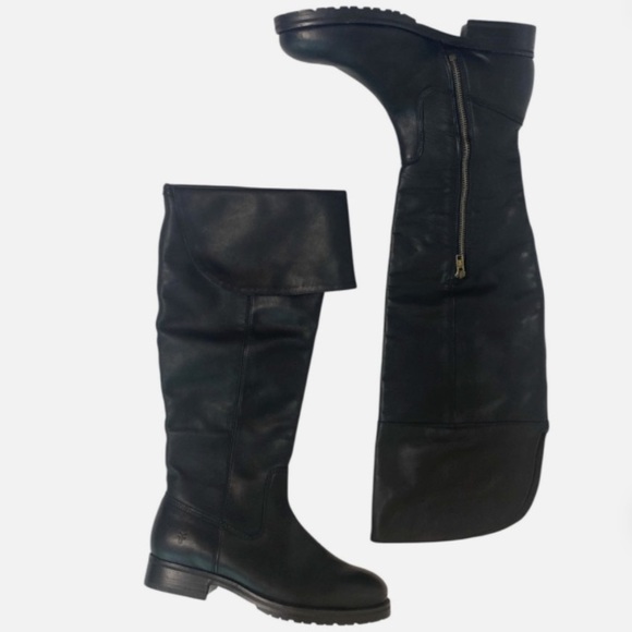 NWOB Frye Leather Over Knee Riding BOOTS Equestrian Biker Buccaneer Moto Boho - Picture 2 of 10